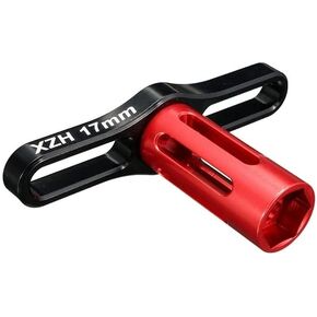 Venta Caliente XZH rueda tuercas hexagonales Llave de Manga 17mm herramientas de Metal RC coche 1/8 Negro y Rojo - (Color: Red) in Saudi Arabia