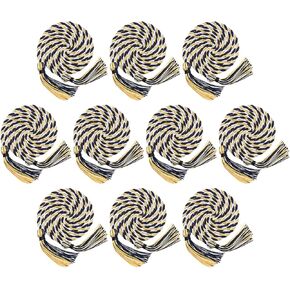 10 قطع من حبال الشرف للتخرج مع شرابات من البوليستر المجدول لتزيين حفلات التخرج مقاس 68 بوصة (أبيض وذهبي وأزرق داكن) in Kuwait