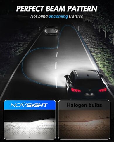 LED Lights for Car, NOVSIGHT Interior Car Lights 72 LED 16 Million Colors with APP and Remote Control Music Sync Color Change RGB, LED Lighting Kits for Car with Car Charger in Kuwait