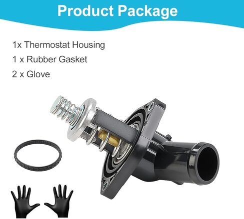 Engine Coolant Thermostat Housing Compatible with 2014-2020 Cadillac Escalade Chevy Silverado Corvette Suburban Tahoe GMC Sierra 1500 Yukon XL, Replacement for 15-11125 12599235 12674639 in Saudi Arabia