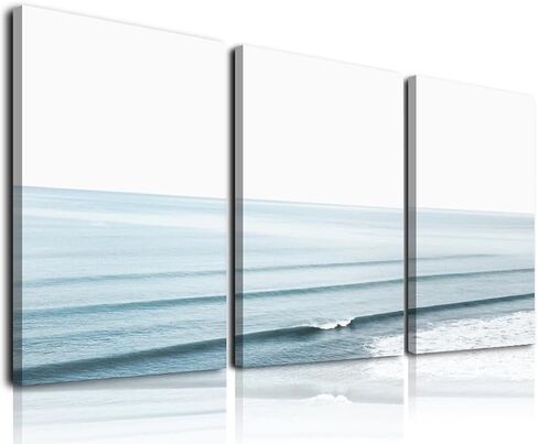 Sage Green Boho Wall Art, KBKBART Modern Nordic Green Wall Decor, Minimalist Watercolor Leaf Framed Canvas Print Paintings, Abstract Sage Green Boho Room Decor for Living Room Bedroom Bathroom Office in Kuwait