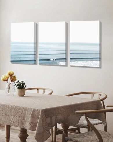 Sage Green Boho Wall Art, KBKBART Modern Nordic Green Wall Decor, Minimalist Watercolor Leaf Framed Canvas Print Paintings, Abstract Sage Green Boho Room Decor for Living Room Bedroom Bathroom Office in Kuwait