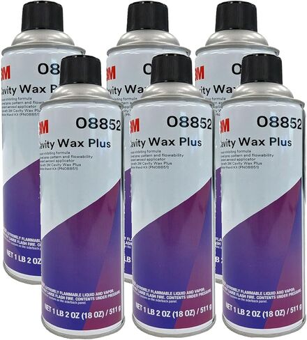 6pk 3M Cavity Wax Plus Interior Corrosion Prevention Coating 08852 18oz Aerosol in Saudi Arabia