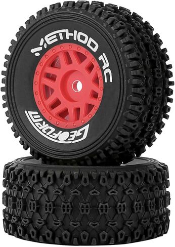 إطارات METHOD RC 12 مم Hex Geoform لجميع التضاريس 1/16th ذات دورة قصيرة لعجلات ARRMA 1/16 Mojave GROM الحمراء جزء ترقيات (قطعتان لاصقتان) in Saudi Arabia
