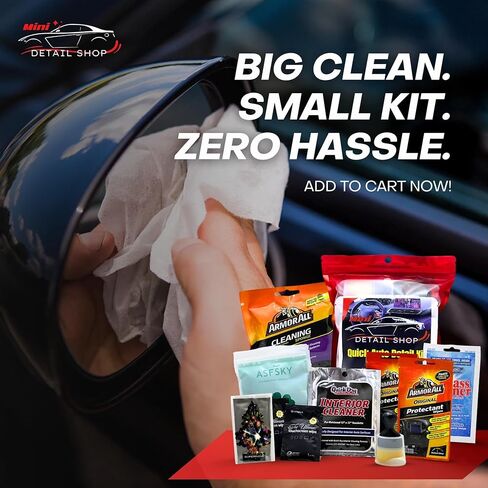 XXL Supernova Car Cleaning Kit | Interior Car Detailing Kit Includes Wipes for Dashboard, Electronic Screens and Glass, Cleaning Gel, Soft Detail Brush, & Supernova Air Freshener in Saudi Arabia