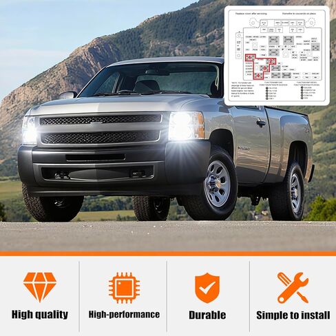 8 high Mod Customizable Fog Lamp Low High Beams and DRL Lamp Compatible with 2003-2007 Chevy Silverado GMC Sierra 1500/2500/3500 in Saudi Arabia