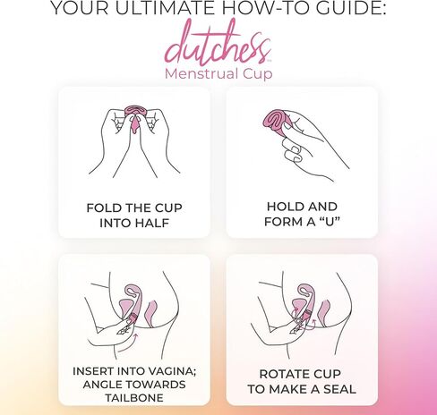 كوب الحيض السيليكون الناعم القابل لإعادة الاستخدام (أحمر، كبير (عبوة من 1)) in Kuwait