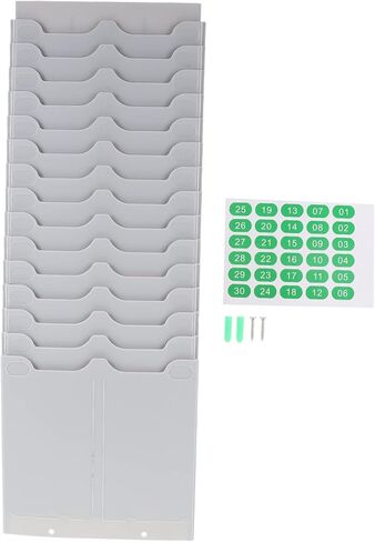 DOITOOL Flexible Attendance Cards Holder with Slots Paperboard Storage Shelf for Factory and Warehouse Card Organization Stylish and Easy to Clean Design for Office Use in Saudi Arabia
