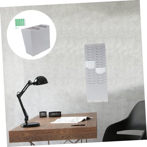 DOITOOL Flexible Attendance Cards Holder with Slots Paperboard Storage Shelf for Factory and Warehouse Card Organization Stylish and Easy to Clean Design for Office Use in Saudi Arabia