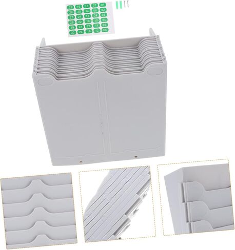 DOITOOL Flexible Attendance Cards Holder with Slots Paperboard Storage Shelf for Factory and Warehouse Card Organization Stylish and Easy to Clean Design for Office Use in Saudi Arabia