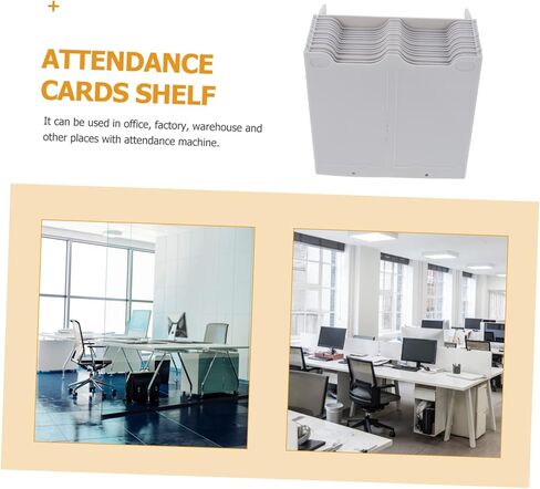DOITOOL Flexible Attendance Cards Holder with Slots Paperboard Storage Shelf for Factory and Warehouse Card Organization Stylish and Easy to Clean Design for Office Use in Saudi Arabia