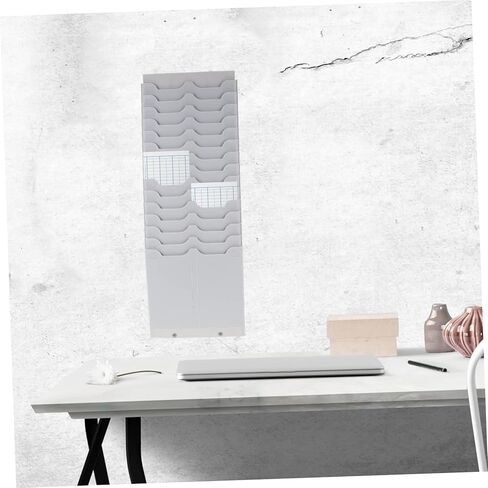 DOITOOL Flexible Attendance Cards Holder with Slots Paperboard Storage Shelf for Factory and Warehouse Card Organization Stylish and Easy to Clean Design for Office Use in Saudi Arabia