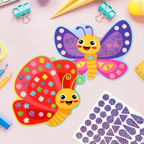JULEASEL DIY مرآة الفسيفساء الحرفية كيت | 720+ ملصقات ثلاثية الأبعاد | 10 بطاقات فنية على الوجهين لشجرة سانتا وعيد الميلاد | ملصق 2 في 1 + نشاط تلوين | هدايا عيد الميلاد ومستلزمات التخزين للأعمار من 4 إلى 8 سنوات in Kuwait