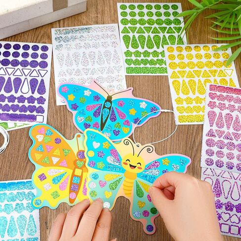 JULEASEL DIY مرآة الفسيفساء الحرفية كيت | 720+ ملصقات ثلاثية الأبعاد | 10 بطاقات فنية على الوجهين لشجرة سانتا وعيد الميلاد | ملصق 2 في 1 + نشاط تلوين | هدايا عيد الميلاد ومستلزمات التخزين للأعمار من 4 إلى 8 سنوات in Kuwait