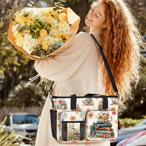84hoods Waterproof Work Bag with Large Compartments and Multiple Pockets. Librarian Gift for Book Lover. in Saudi Arabia