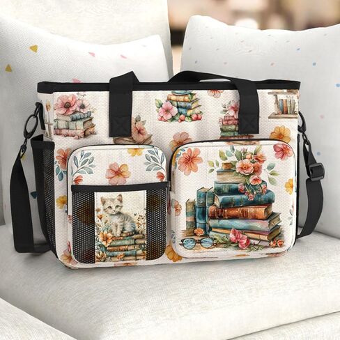 84hoods Waterproof Work Bag with Large Compartments and Multiple Pockets. Librarian Gift for Book Lover. in Saudi Arabia