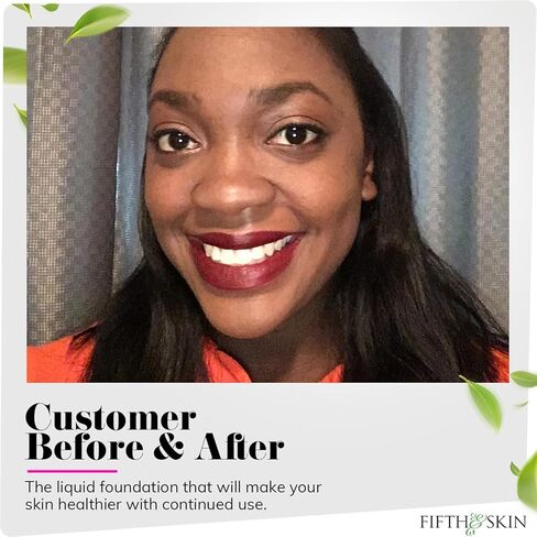 Fifth & Skin: Better’n Ur Skin Liquid Foundation (PORCELAIN) - Natural, Organic, Vegan, Cruelty-Free - Gluten-Free Beauty with Buildable Coverage and Palm-Free Luxury - 1 oz in Saudi Arabia