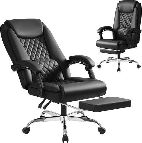 Homall Executive Home Office Chair with Lumbar Support,400lbs Adjustable Ergonomic High Back Office Chair Reclining Managerial Chair for Home Office (Black) in Kuwait