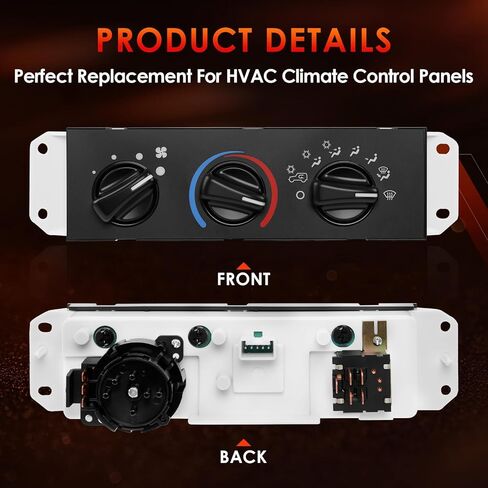 HVAC A/C Climate Control Module Heater Air Conditioning Panel with Blower Motor Switch Compatible with Jeep Wrangler TJ 1999-2004, Replace# 55037473AB, BL101, HS-373 in Saudi Arabia