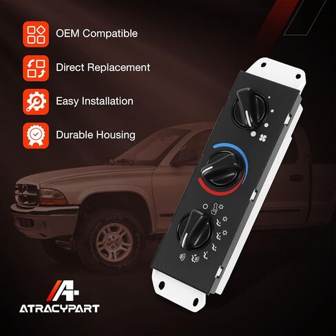 HVAC A/C Climate Control Module Heater Air Conditioning Panel with Blower Motor Switch Compatible with Jeep Wrangler TJ 1999-2004, Replace# 55037473AB, BL101, HS-373 in Saudi Arabia