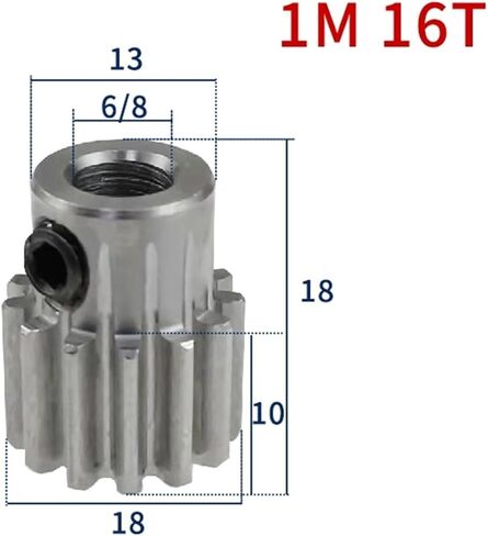 1m Spur Gear 16teeth 1M16T Rack Hole 6.35mm 1-16Pcs(1pc 1M 16 Teeth) in Saudi Arabia