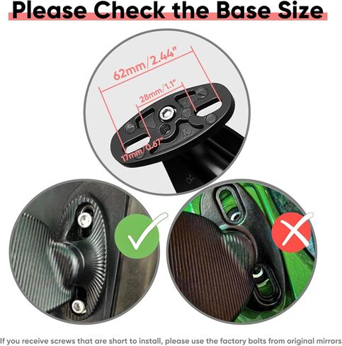 Motorcycle Mirrors Large Size Stealth Wind Wing Side Fit For 2025 Kawasaki Ninja 650/500/400/300,ZX6R/ZX10R/ZX4RR/ZX14R & Suzuki GSXR 1000/600/750 in Saudi Arabia