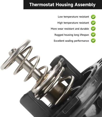 Engine Coolant Thermostat Housing Assembly - Compatible for Honda CR-V 2.4L L4 - Gas 2002-2004 [EX, LX], for Honda CR-V 2.4L L4 - Gas 2005-2006 [EX, LX, SE] - Replace Part 19301PNA003, 1430814 in Saudi Arabia