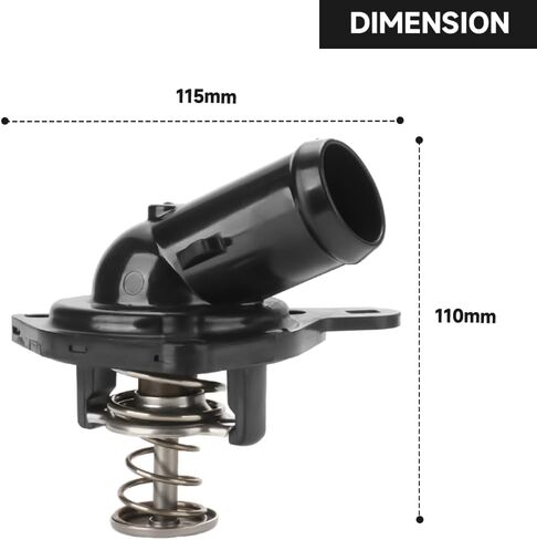 Engine Coolant Thermostat Housing Assembly - Compatible for Honda CR-V 2.4L L4 - Gas 2002-2004 [EX, LX], for Honda CR-V 2.4L L4 - Gas 2005-2006 [EX, LX, SE] - Replace Part 19301PNA003, 1430814 in Saudi Arabia