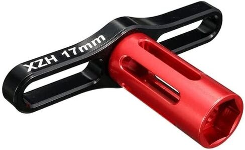 Venta Caliente XZH rueda tuercas hexagonales Llave de Manga 17mm herramientas de Metal RC coche 1/8 Negro y Rojo - (Color: Red) in Saudi Arabia