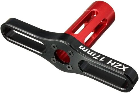 Venta Caliente XZH rueda tuercas hexagonales Llave de Manga 17mm herramientas de Metal RC coche 1/8 Negro y Rojo - (Color: Red) in Saudi Arabia