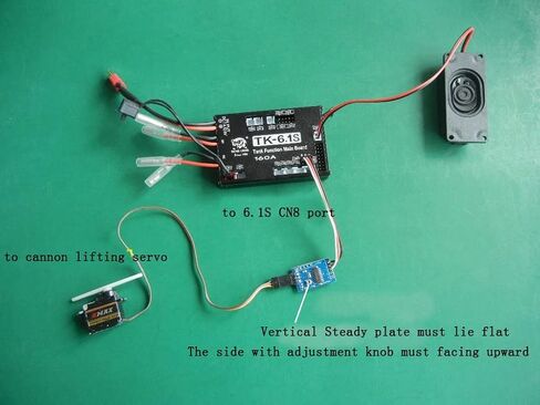 Cannon Lifting Servo Vertical Steady Controller PCB Board for Rc Tank Model 6.1s Version Spare Parts - Parts & Accs - in Saudi Arabia