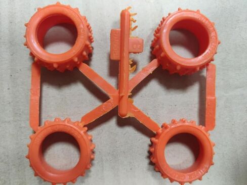 2 Sets DD Mini 4WD Car Nail Tires TEP Needle Spiked Tire Spare Parts for 1/32 Model Off Road Cars - (Color: red) in Saudi Arabia