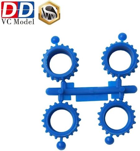 2 Sets DD Mini 4WD Car Nail Tires TEP Needle Spiked Tire Spare Parts for 1/32 Model Off Road Cars - (Color: red) in Saudi Arabia