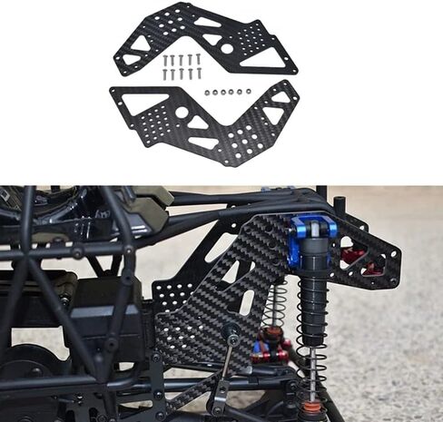 Carbon Fiber Front/Rear Guard Plate Universal Side Protection Guard Plate for LOSI 1/8 LMT Solid AXLE 4WD Monster Truck - (Color: As Shown) in Saudi Arabia