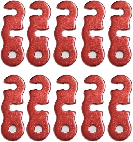 Guyline Tensioner 40pcs Heavy Duty Rope Tensioner with Cord Lock,Guy Line Adjuster for Camping Gear Hardware for Rope Tension Adjustment(Red) in Saudi Arabia