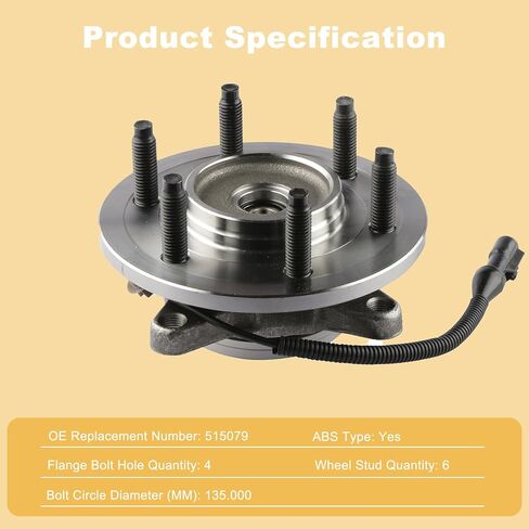 515079 زوج 2 محور العجلة الأمامية ومجموعة المحمل لـ 2004-2008 Ford F-150، 2003-2006 Ford Expedition، Lincoln Navigator (4WD) in Saudi Arabia
