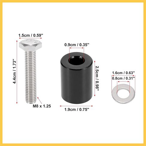 Car Engine Motor Hood Vent Spacer Riser Hood Vent Spacer Riser Kit Aluminum Alloy 8mm Black Auto Replacement Parts in Saudi Arabia