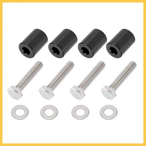 Car Engine Motor Hood Vent Spacer Riser Hood Vent Spacer Riser Kit Aluminum Alloy 8mm Black Auto Replacement Parts in Saudi Arabia