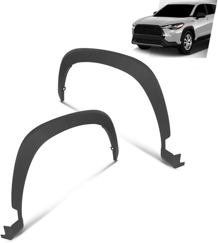 مشاعل حاجز ALLGOOD متوافقة مع Toyota Corolla Cross (الطراز الفرعي: L، LE، XLE) 2022-2023 756010A040، 756020A040، TO1291125، TO1290125 زوج من حواف عجلة التوهج الأمامية اليسرى واليمنى in Saudi Arabia