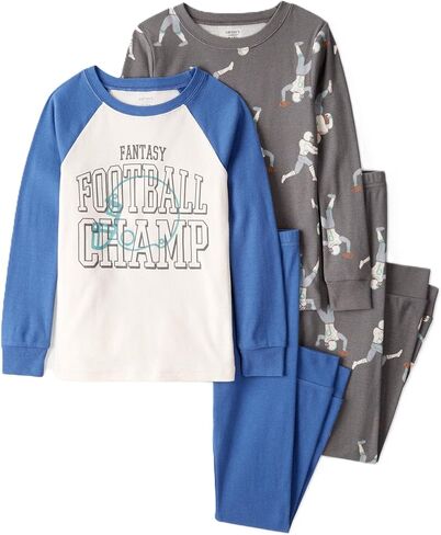 Carter's 4-Piece Toddler and Baby Boy's Snug fit Cotton Pajamas (US, Age, 3 Years, Dino Green/White) in Kuwait