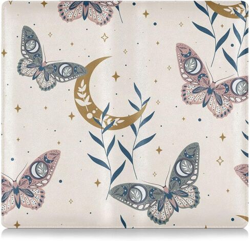 حامل بطاقة تسجيل السيارة والتأمين من ALAZA، صندوق قفازات السيارة Boho Magic Butterfly Star، منظم حافظة وثائق السيارات الورقية in Saudi Arabia