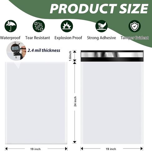 Oududianzi Poly Mailers 10x13, 100PCS Waterproof Shipping Bags, Self Seal Mailing Bags, Thick Mailers Poly Bags for Shipping, Polymailer Packaging Bags for Small Bussiness and Retail Stores in Kuwait