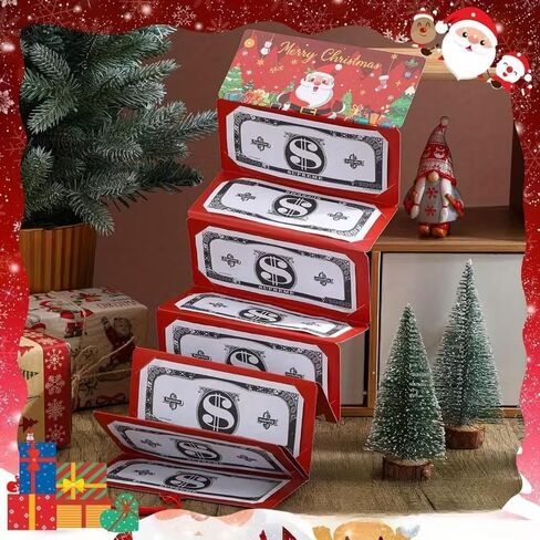 2025 New Christmas Santa Money Box 10 Slot Cash Holder Holiday Surprise Party Supplies in Saudi Arabia