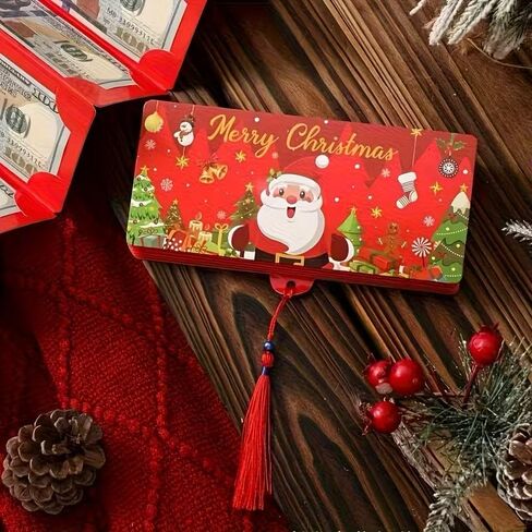 2025 New Christmas Santa Money Box 10 Slot Cash Holder Holiday Surprise Party Supplies in Saudi Arabia