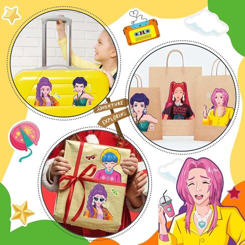 24pcs تصنع ملصقات غرزة على الوجه للأطفال ، مختلطة ومطابقة مع 8 أحرف (3 من كل) ، اصنع ملصقًا خاصًا بالأطفال المراهقين ، ومكافأة ، ديكور (غرزة 24pcs) in Kuwait