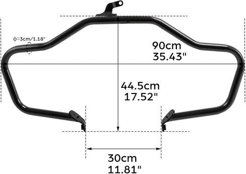 Green-L Motorcycle Mustache Engine Guard Highway Crash Bar Fit for BMW R18 2020-2025 Classic Transcontinental 2021-2025 Roctane 2023-2025 in Saudi Arabia