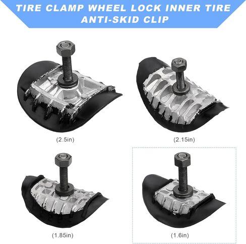 قفل حافة عجلة الدراجة النارية، قفل عجلة بمشبك إطار 1.6 بوصة مع سدادات مطاطية مصبوبة تمنع تآكل الأنبوب الداخلي، استبدال قفل حافة الدراجة النارية للدراجة الترابية الرياضية المزدوجة موتوكروس (1.6 بوصة، قطعة واحدة) in Kuwait