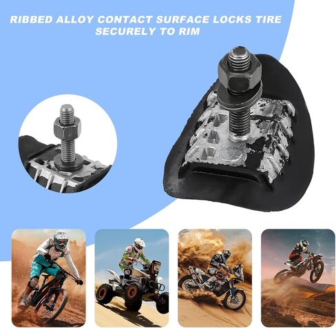 قفل حافة عجلة الدراجة النارية، قفل عجلة بمشبك إطار 1.6 بوصة مع سدادات مطاطية مصبوبة تمنع تآكل الأنبوب الداخلي، استبدال قفل حافة الدراجة النارية للدراجة الترابية الرياضية المزدوجة موتوكروس (1.6 بوصة، قطعة واحدة) in Kuwait