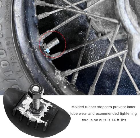 Motorcycle Wheel Rim Lock, 2.15 Inch Tyre Clamp Wheel Lock with Rubber Liners to Prevent Inner Tube Wear, Secure Tire Grip Bolt Replacement for Motocross Dirt Bike Pit Bike in Saudi Arabia