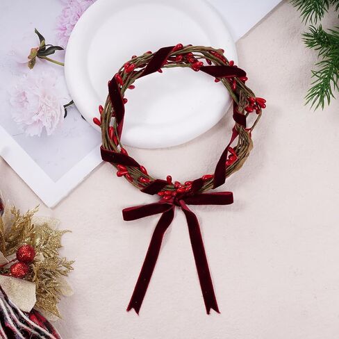 50 Yards Burgundy Velvet Ribbon 3/8 Inch for Gift Wrapping Wedding Flower Bouquets Wreath Bow DIY Project Making (Burgundy) in Saudi Arabia